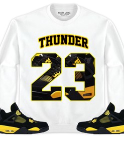 Jordan 4 Thunder Unisex Shirt Number 23 CM4 Name, Shirt To Match Sneaker