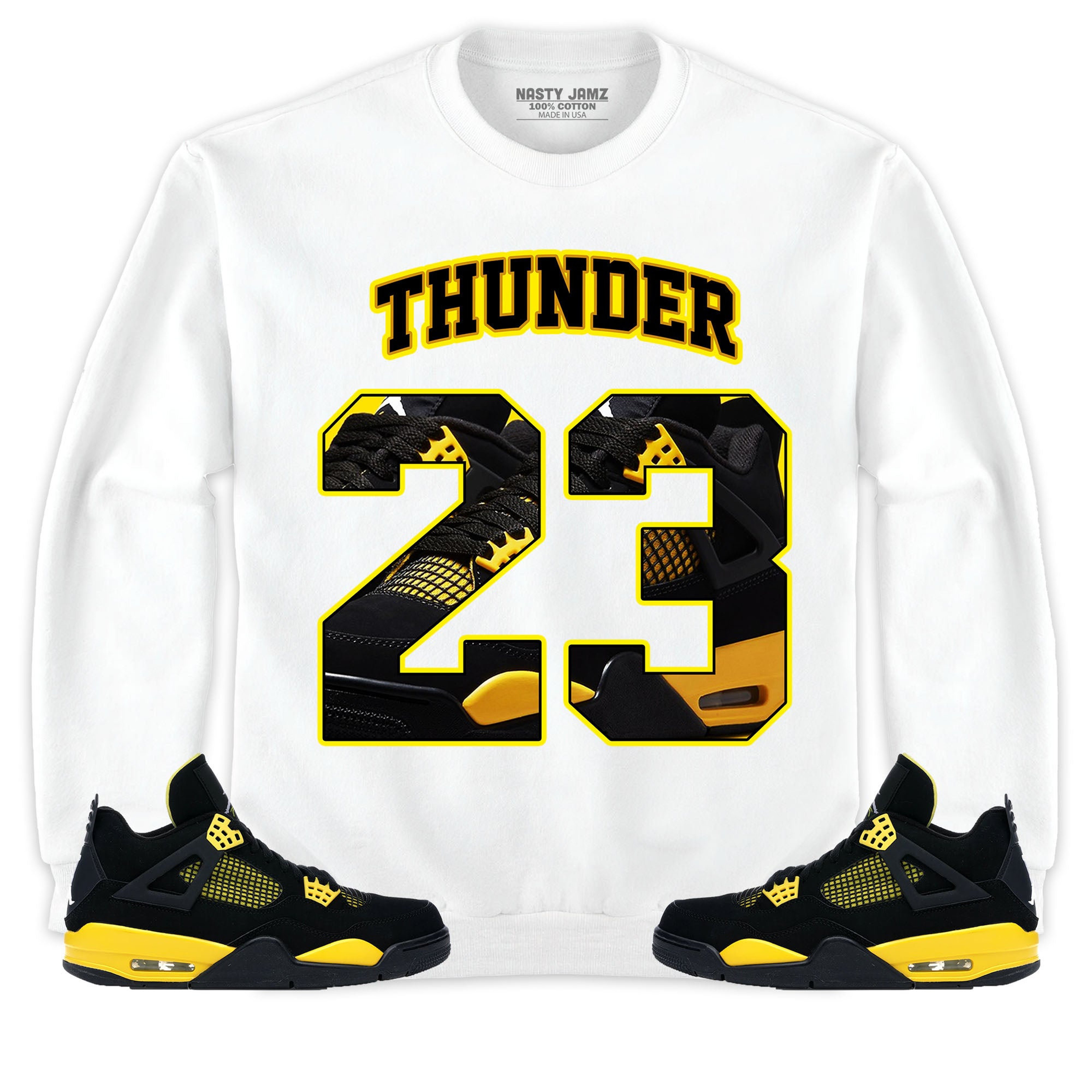 Jordan 4 Thunder Unisex Shirt Number 23 CM4 Name, Shirt To Match Sneaker