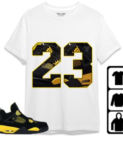 Jordan 4 Thunder Unisex Shirt Number 23 CM4, Shirt To Match Sneaker