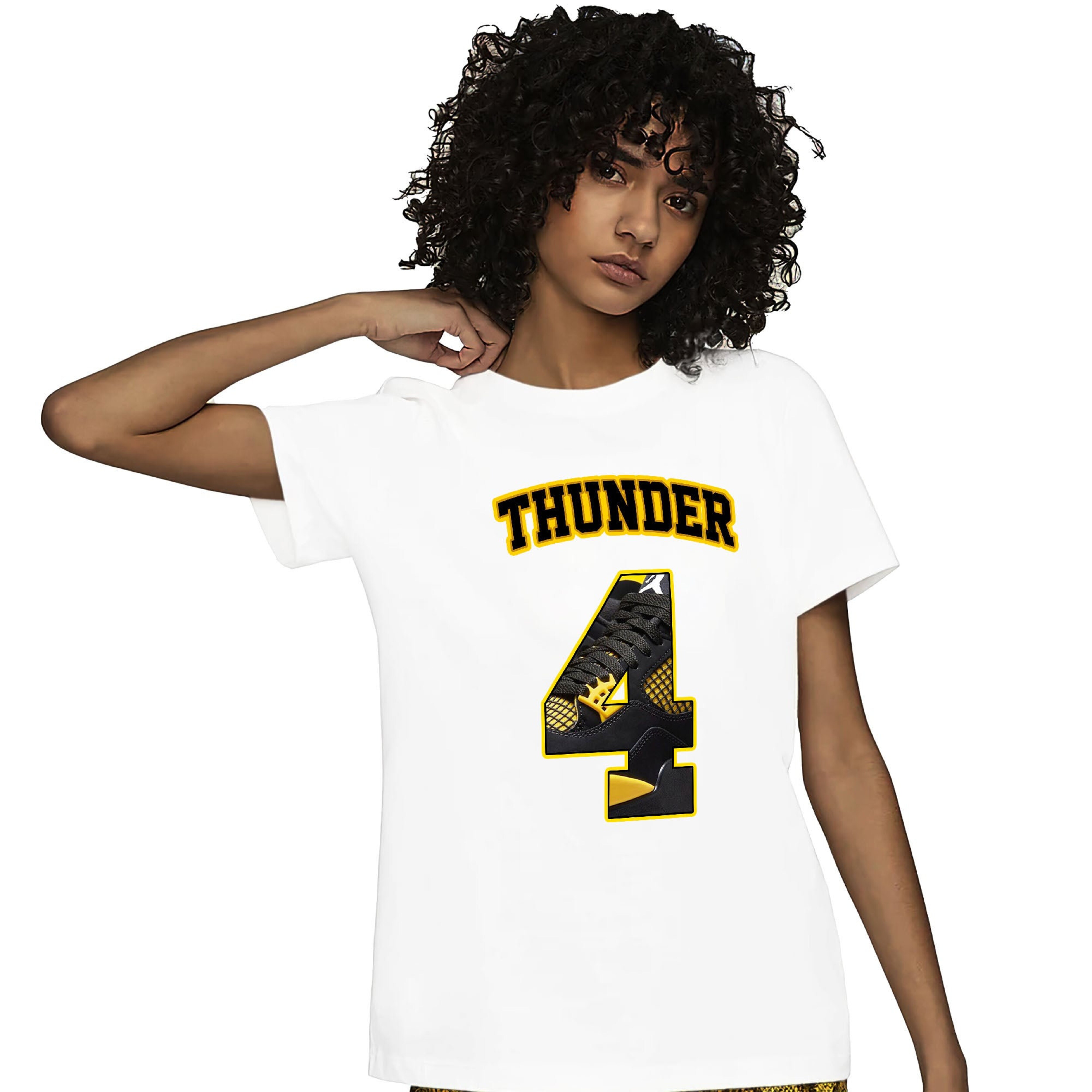 Jordan 4 Thunder Unisex Shirt Number 4 CM4 Name, Shirt To Match Sneaker