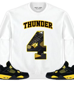 Jordan 4 Thunder Unisex Shirt Number 4 CM4 Name, Shirt To Match Sneaker