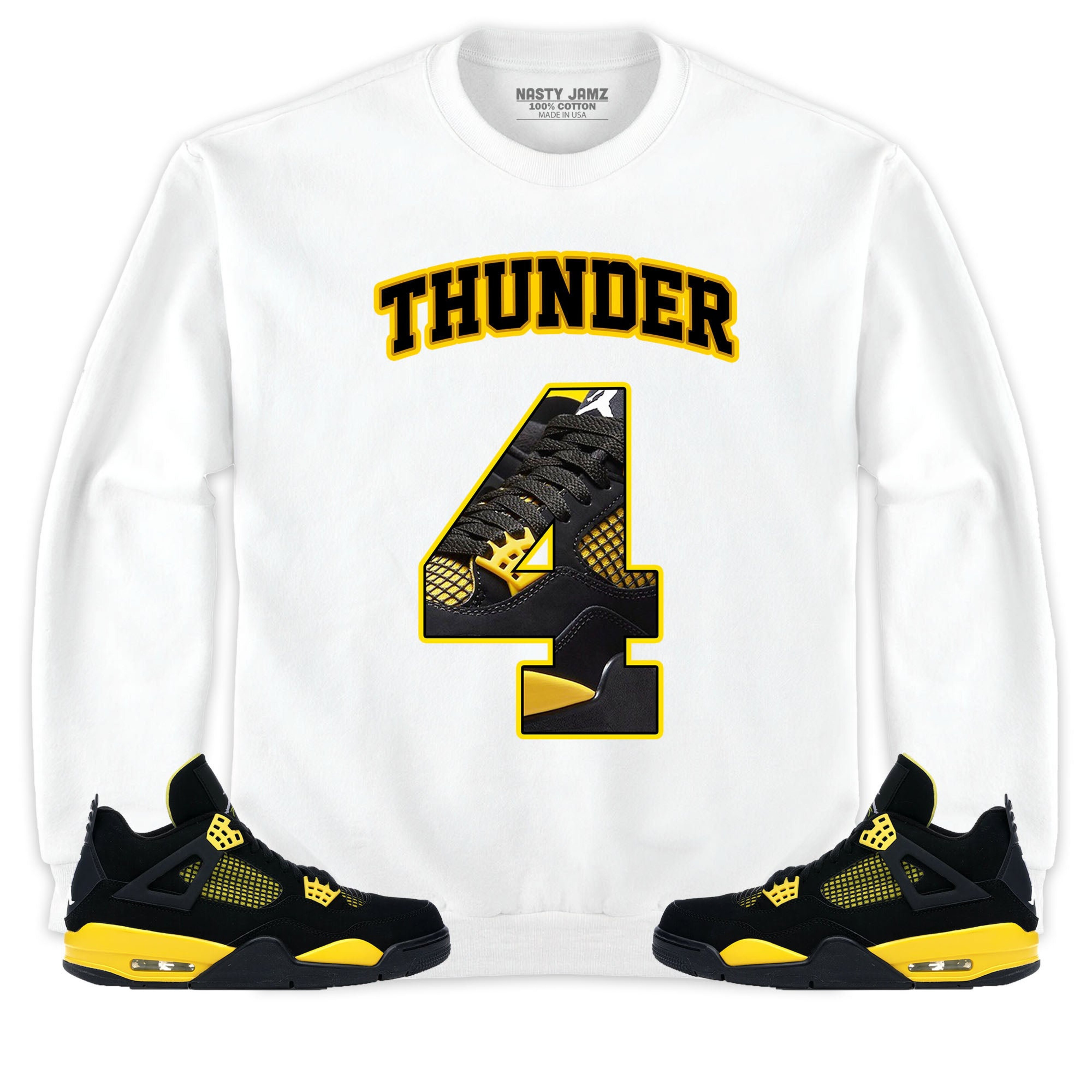 Jordan 4 Thunder Unisex Shirt Number 4 CM4 Name, Shirt To Match Sneaker