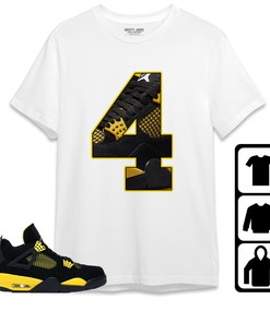 Jordan 4 Thunder Unisex Shirt Number 4 CM4, Shirt To Match Sneaker