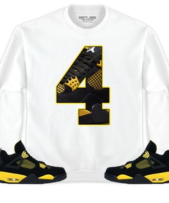 Jordan 4 Thunder Unisex Shirt Number 4 CM4, Shirt To Match Sneaker
