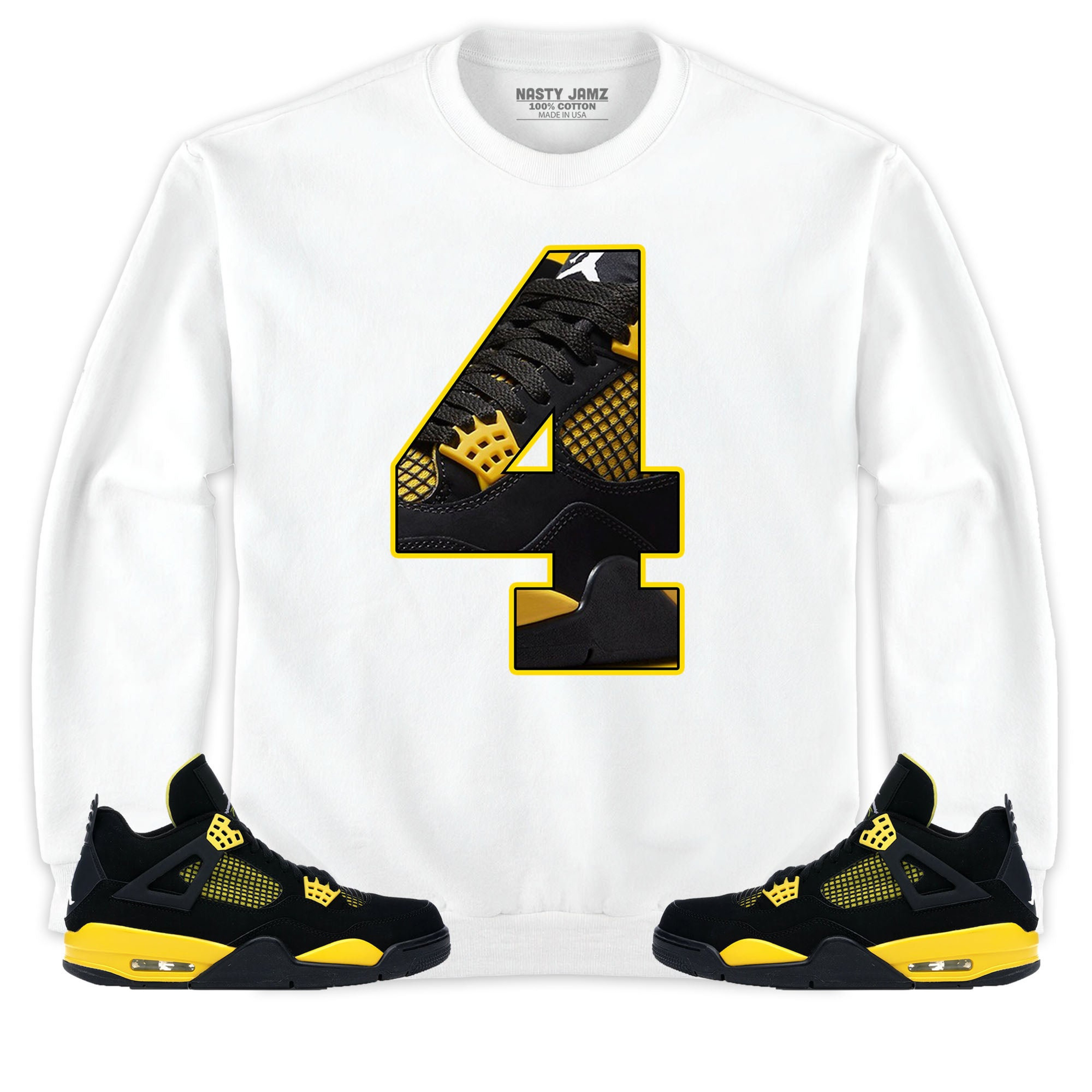 Jordan 4 Thunder Unisex Shirt Number 4 CM4, Shirt To Match Sneaker