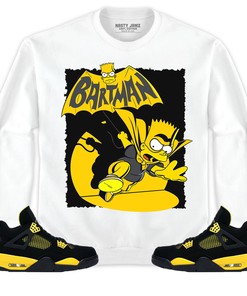 Jordan 4 Thunder Unisex Sweatshirt, Hoodie Shirts Bartman Simpson, Shirt To Match Sneaker
