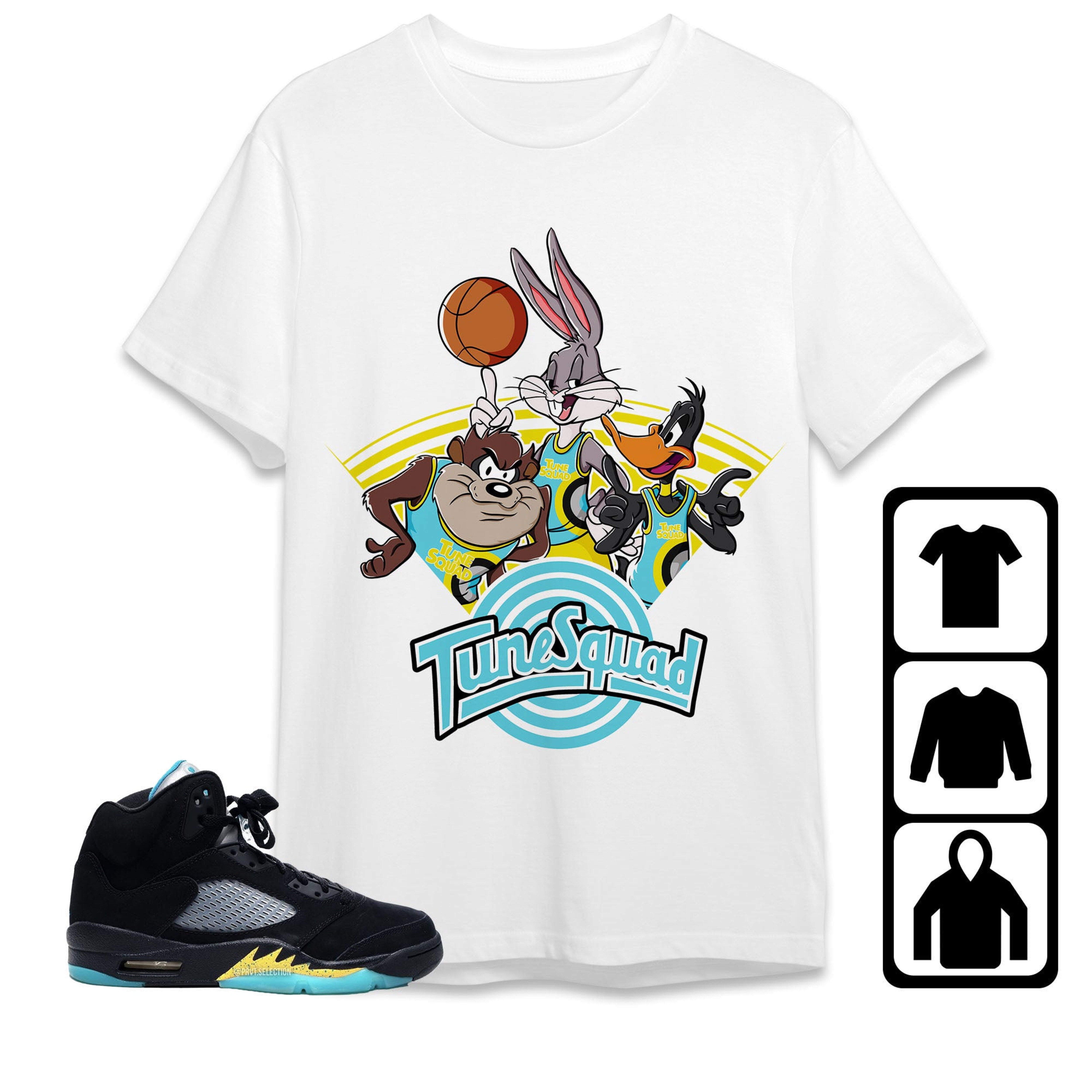 Jordan 5 Aqua Unisex Shirt Bunny Friends Basketball, Shirt To Match Sneaker