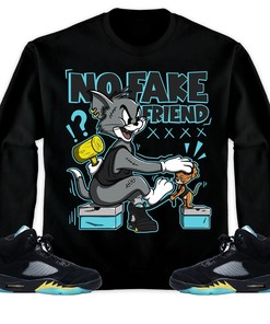 Jordan 5 Aqua Unisex Shirt Fake Friend Cat And Mouse, Shirt To Match Sneaker