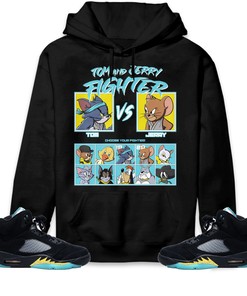 Jordan 5 Aqua Unisex Sweatshirt, Hoodie, Cat And Mouse Fighter, Shirt To Match Sneaker