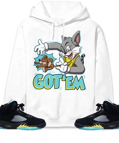 Jordan 5 Aqua Unisex Sweatshirt, Hoodie Got Em Cat And Mouse, Shirt To Match Sneaker