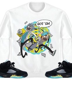 Jordan 5 Aqua Unisex Sweatshirt, Hoodie Rick Got Em, Shirt To Match Sneaker