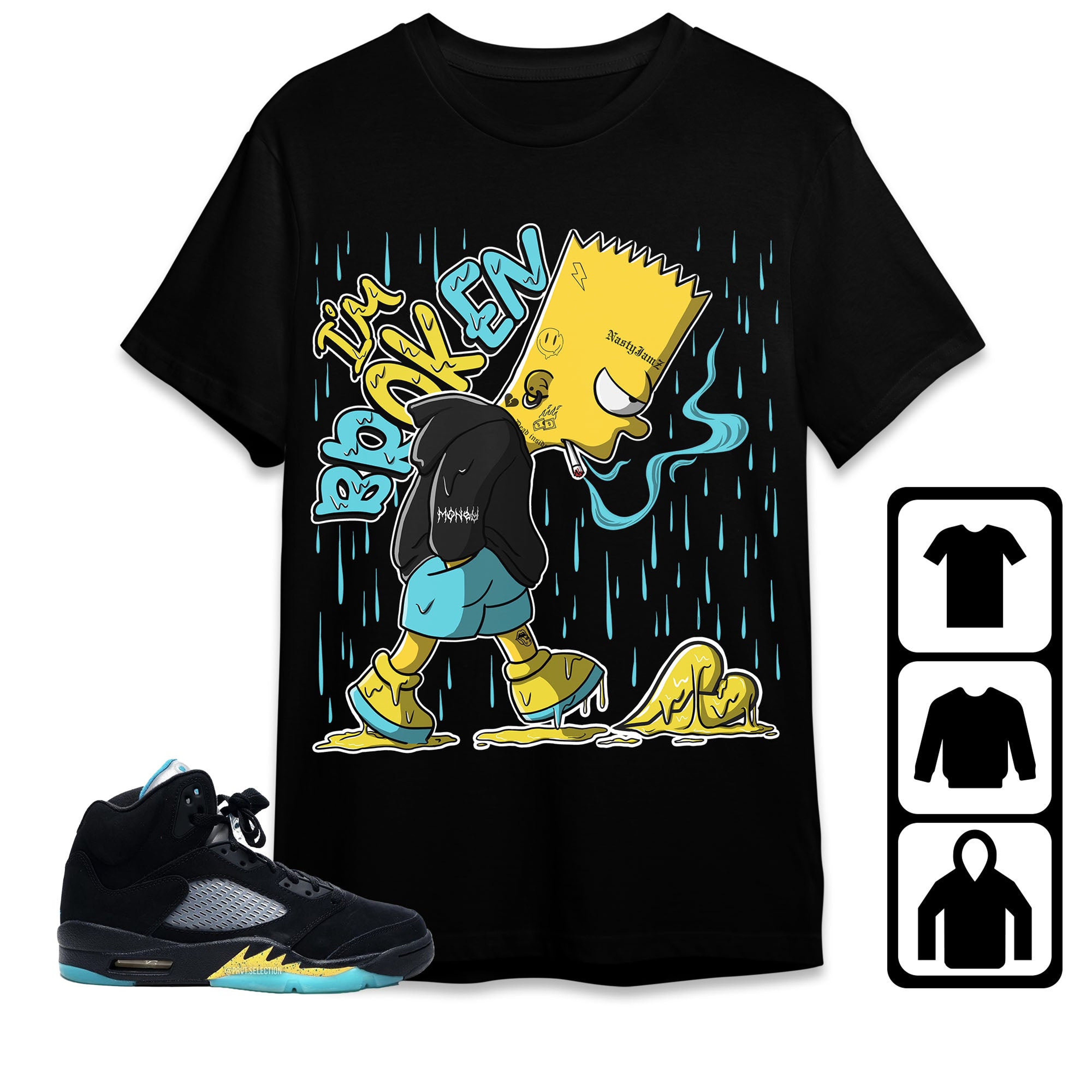 Jordan 5 Aqua Unisex T-Shirt, Im Broken Simpson, Shirt To Match Sneaker