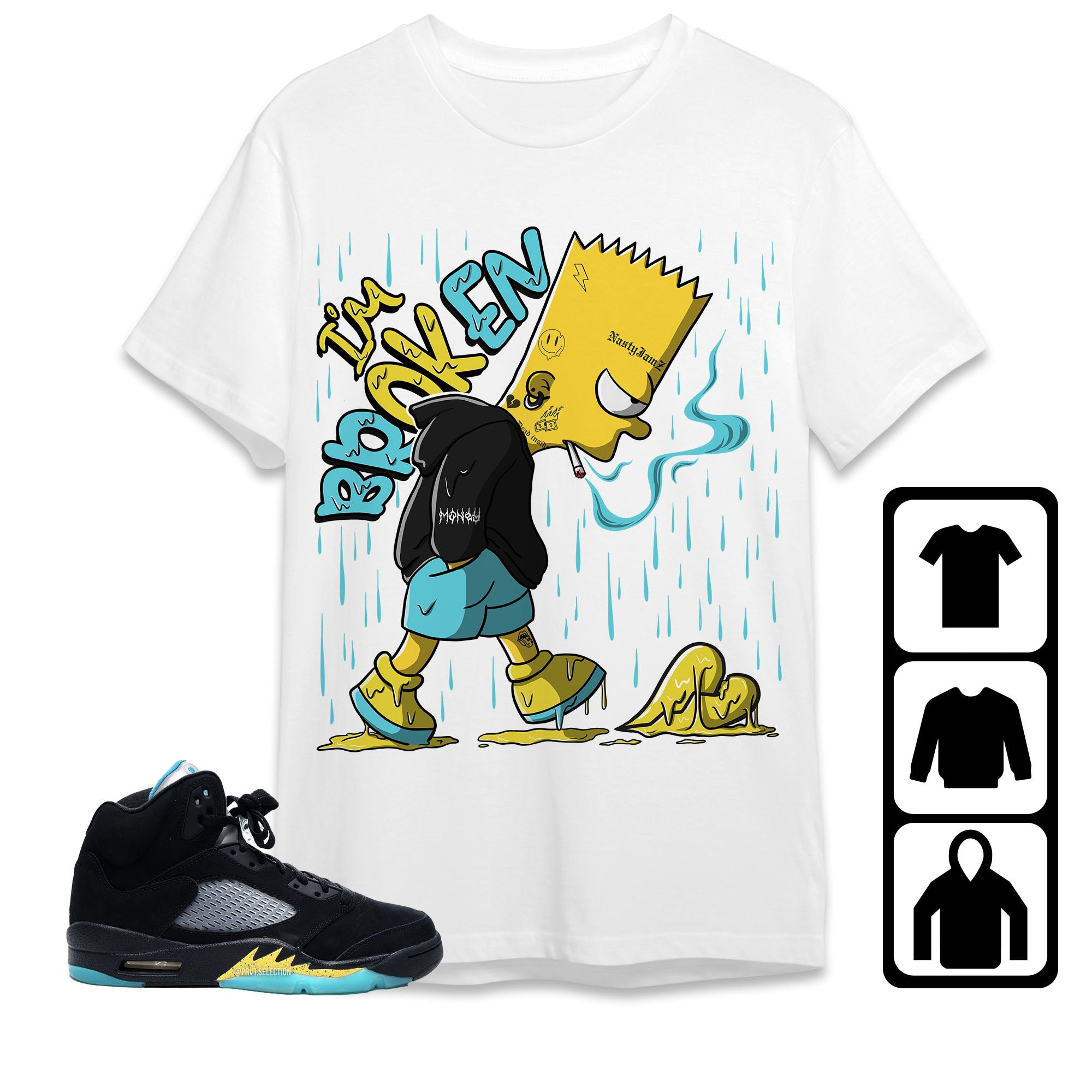 Jordan 5 Aqua Unisex T-Shirt, Im Broken Simpson, Shirt To Match Sneaker