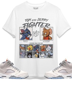 Jordan 5 Craft Unisex Shirt Cat And Mouse Fighter, Shirt To Match Sneaker