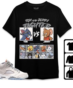 Jordan 5 Craft Unisex Shirt Cat And Mouse Fighter, Shirt To Match Sneaker