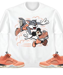 Jordan 5 DJ Khaled Crimson Bliss Unisex Shirt Cat And Mouse Chasing, Shirt To Match Sneaker