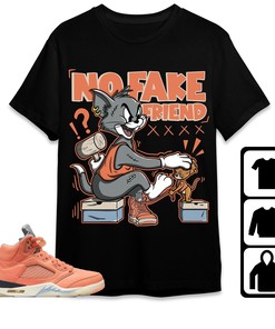Jordan 5 DJ Khaled Crimson Bliss Unisex Shirt Fake Friend Cat And Mouse, Shirt To Match Sneaker