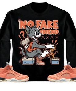Jordan 5 DJ Khaled Crimson Bliss Unisex Sweatshirt, Hoodie Fake Friend Cat And Mouse, Shirt To Match Sneaker