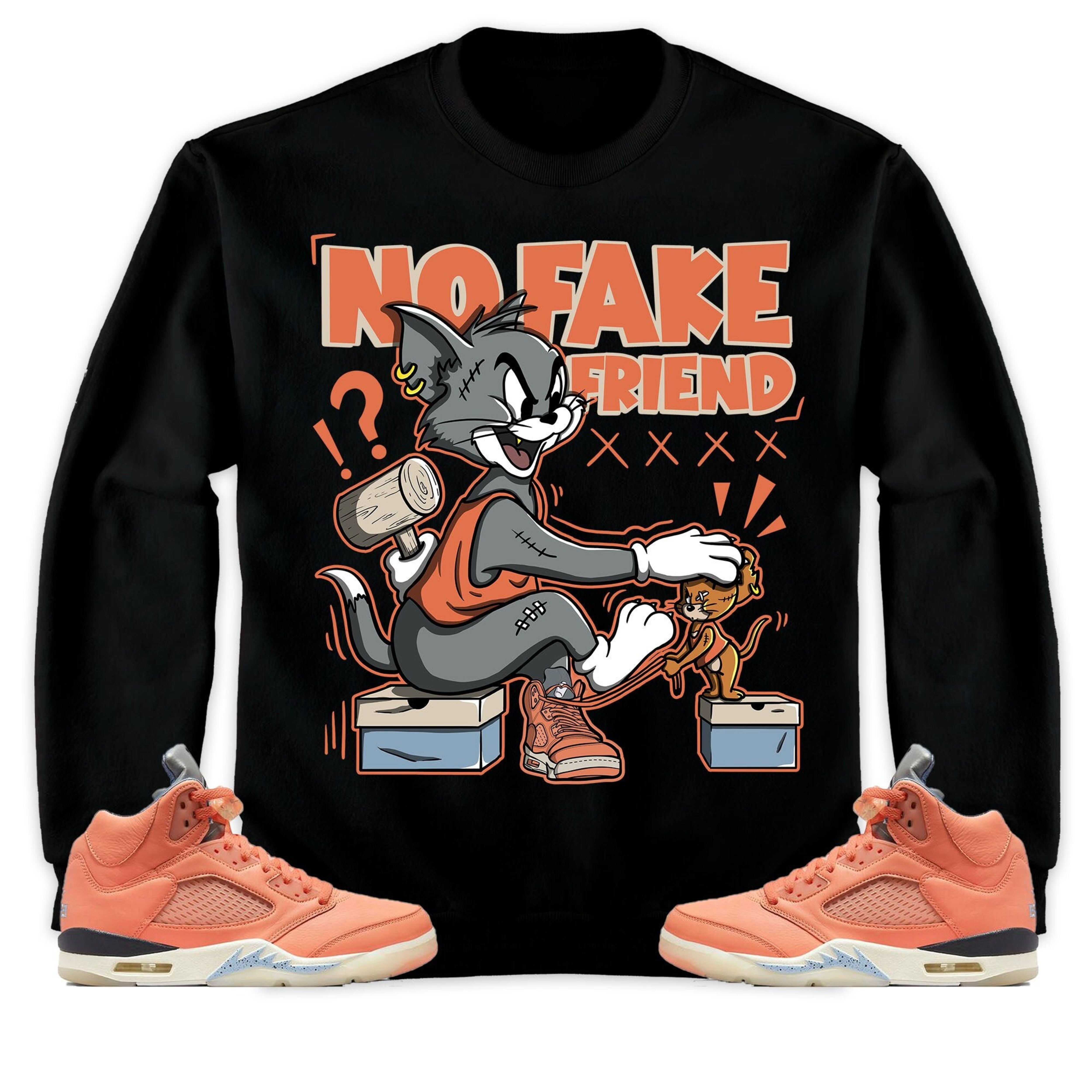 Jordan 5 DJ Khaled Crimson Bliss Unisex Sweatshirt, Hoodie Fake Friend Cat And Mouse, Shirt To Match Sneaker