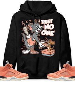 Jordan 5 DJ Khaled Crimson Bliss Unisex Sweatshirt, Hoodie Trust No One Cat And Mouse, Shirt To Match Sneaker
