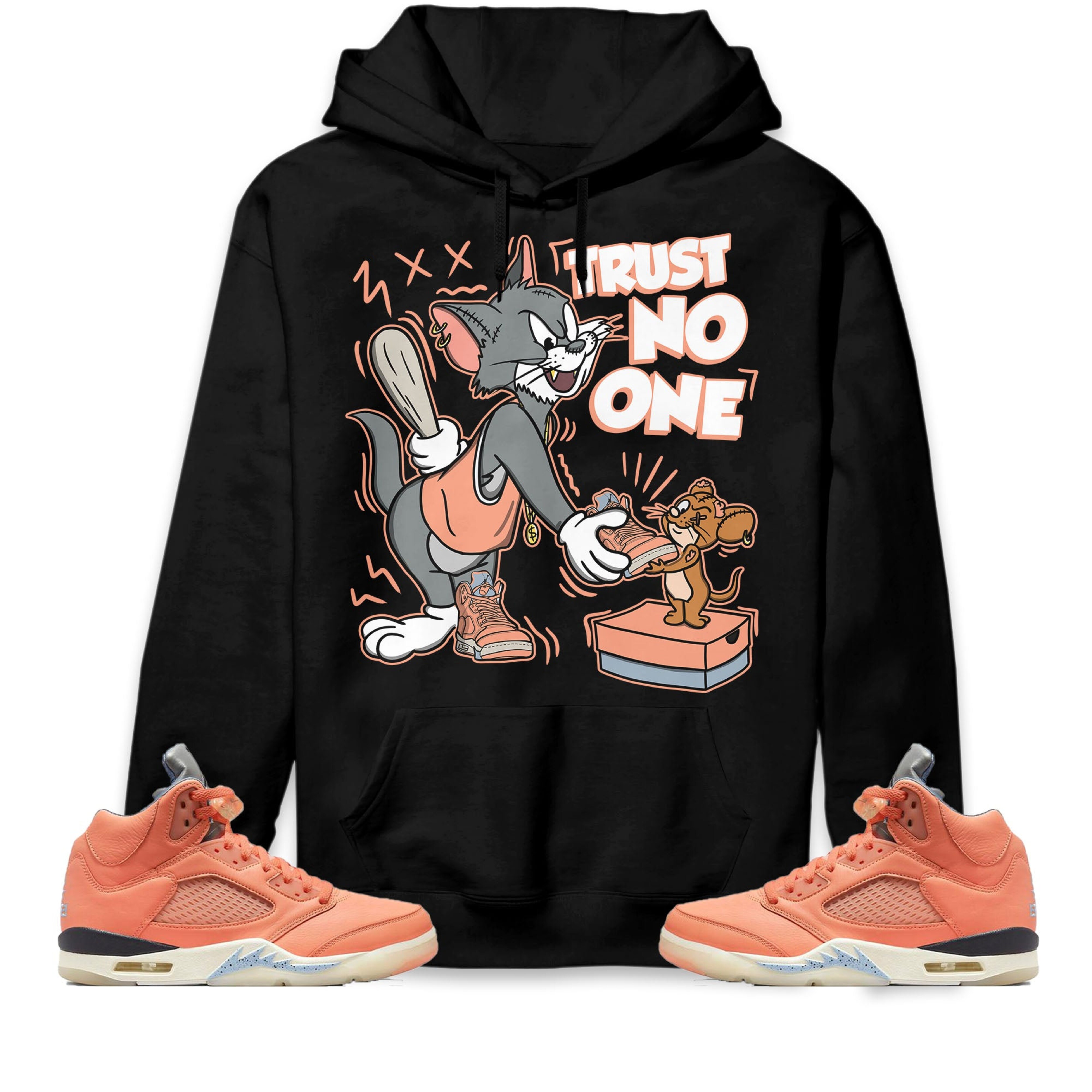 Jordan 5 DJ Khaled Crimson Bliss Unisex Sweatshirt, Hoodie Trust No One Cat And Mouse, Shirt To Match Sneaker
