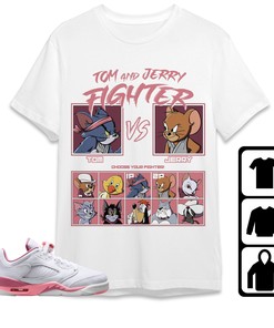 Jordan 5 Low Desert Berry Unisex Shirt Cat And Mouse Fighter, Shirt To Match Sneaker
