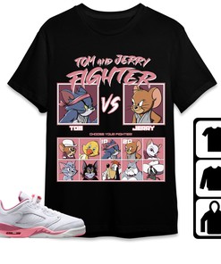 Jordan 5 Low Desert Berry Unisex Shirt Cat And Mouse Fighter, Shirt To Match Sneaker