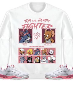 Jordan 5 Low Desert Berry Unisex Shirt Cat And Mouse Fighter, Shirt To Match Sneaker