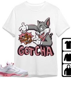 Jordan 5 Low Desert Berry Unisex Shirt Gotcha Cat And Mouse, Shirt To Match Sneaker