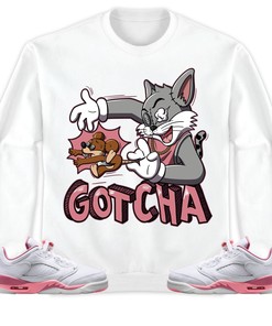 Jordan 5 Low Desert Berry Unisex Shirt Gotcha Cat And Mouse, Shirt To Match Sneaker