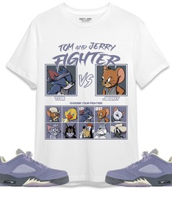 Jordan 5 Low Indigo Haze Unisex Shirt, Hoodie, Sweatshirt Cat And Mouse Fighter, Shirt To Match Sneaker