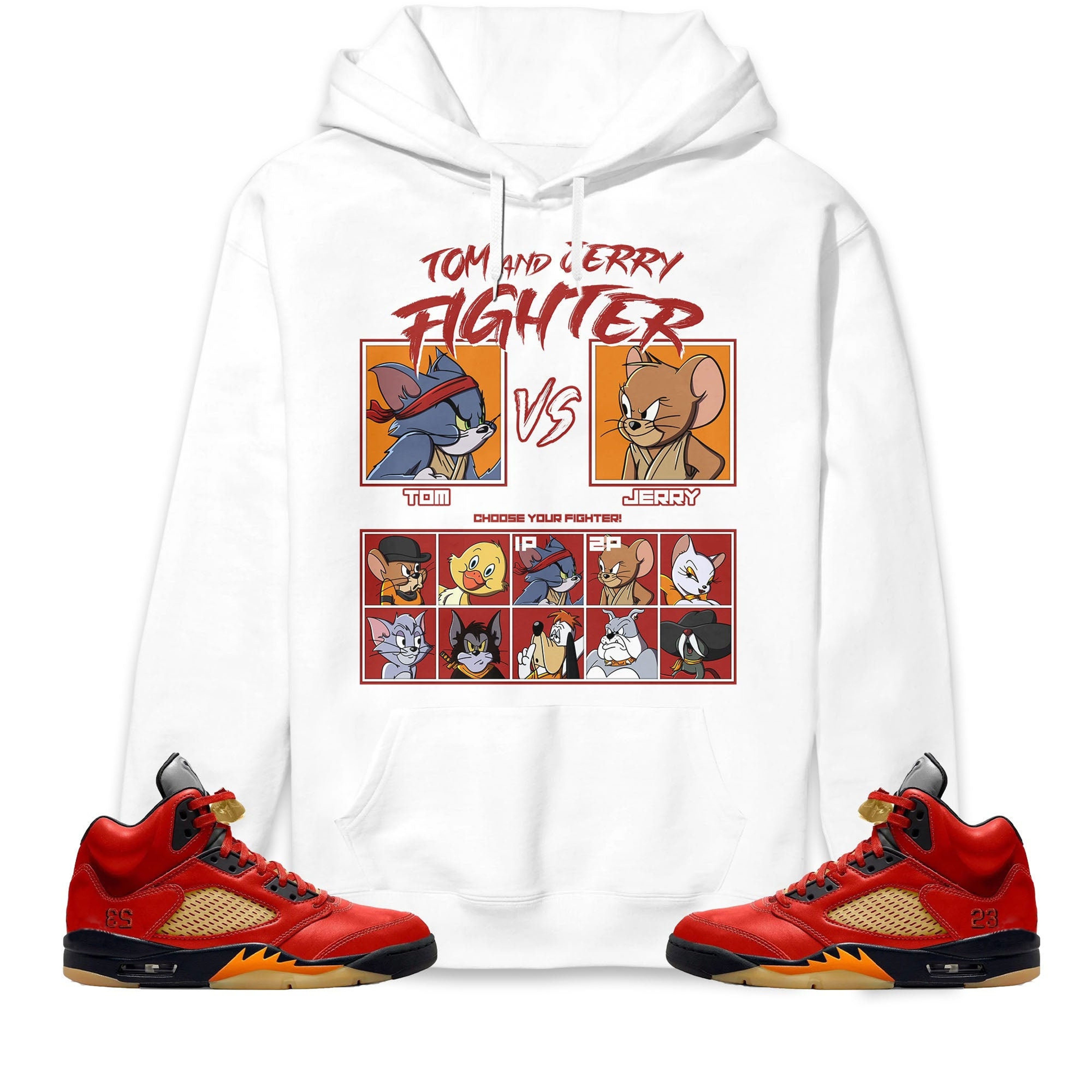 Jordan 5 Mars For Her Unisex Sweatshirt, Hoodie, Cat And Mouse Fighter, Shirt To Match Sneaker