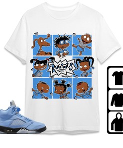 Jordan 5 University Blue Unisex Shirt 90s Cartoon, Shirt To Match Sneaker