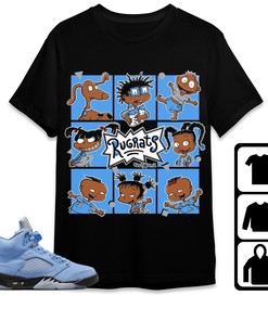 Jordan 5 University Blue Unisex Shirt 90s Cartoon, Shirt To Match Sneaker