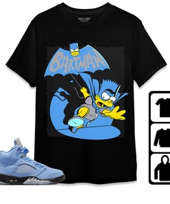 Jordan 5 University Blue Unisex Shirt, Hoodie Sweatshirt Bartman Simpson, Shirt To Match Sneaker