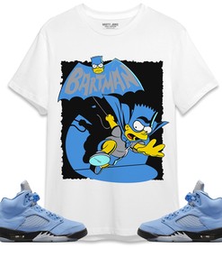 Jordan 5 University Blue Unisex Shirt, Hoodie Sweatshirt Bartman Simpson, Shirt To Match Sneaker