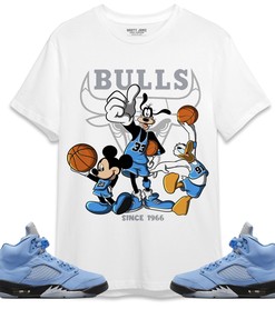 Jordan 5 University Blue Unisex Shirt, Hoodie Sweatshirt Disney Basketball, Shirt To Match Sneaker