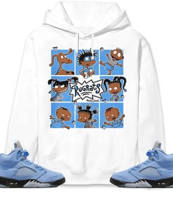 Jordan 5 University Blue Unisex Sweatshirt, Hoodie 90s Cartoon, Shirt To Match Sneaker