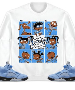 Jordan 5 University Blue Unisex Sweatshirt, Hoodie 90s Cartoon, Shirt To Match Sneaker