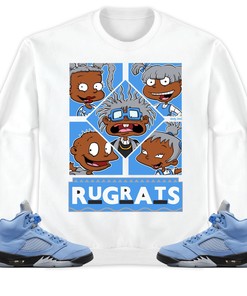 Jordan 5 University Blue Unisex Sweatshirt, Hoodie 90s TV Style, Shirt To Match Sneaker