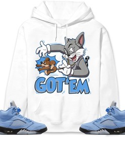 Jordan 5 University Blue Unisex Sweatshirt, Hoodie Got Em Cat And Mouse, Shirt To Match Sneaker