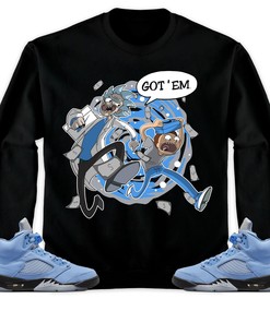 Jordan 5 University Blue Unisex Sweatshirt, Hoodie Rick Got Em, Shirt To Match Sneaker
