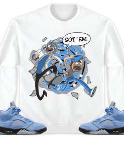 Jordan 5 University Blue Unisex Sweatshirt, Hoodie Rick Got Em, Shirt To Match Sneaker