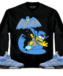 Jordan 5 University Blue Unisex Sweatshirt, Hoodie Shirts Bartman Simpson, Shirt To Match Sneaker