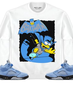 Jordan 5 University Blue Unisex Sweatshirt, Hoodie Shirts Bartman Simpson, Shirt To Match Sneaker