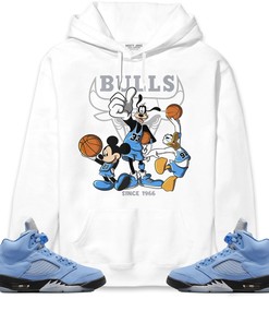 Jordan 5 University Blue Unisex Sweatshirt, Hoodie Shirts Disney Basketball, Shirt To Match Sneaker