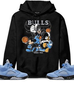 Jordan 5 University Blue Unisex Sweatshirt, Hoodie Shirts Disney Basketball, Shirt To Match Sneaker