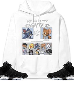 Jordan 6 Black Chrome Metallic Silver Unisex Sweatshirt, Hoodie, Cat And Mouse Fighter, Shirt To Match Sneaker