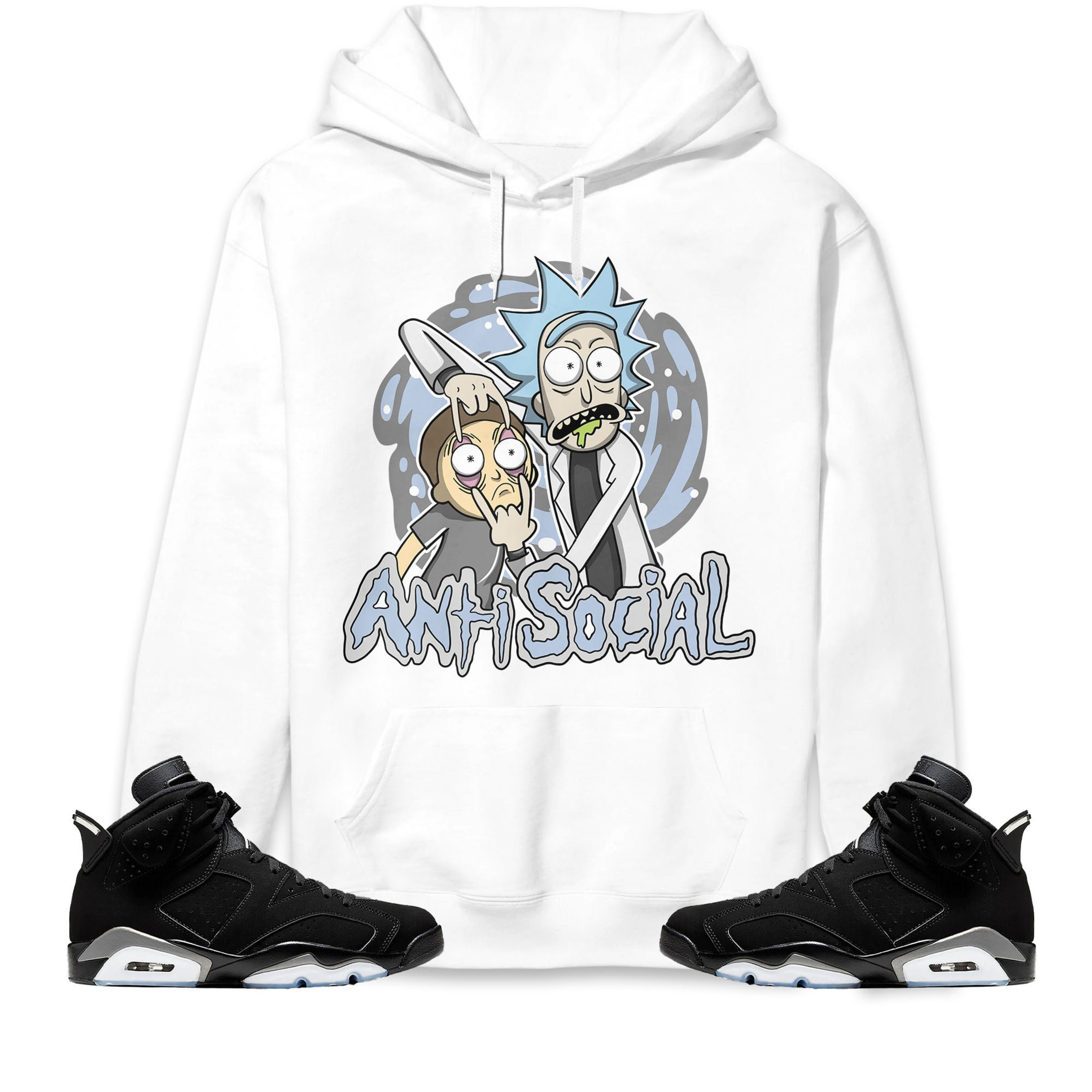 Jordan 6 Black Chrome Metallic Silver Unisex Sweatshirt, Hoodie Rick Anti Social, Shirt To Match Sneaker