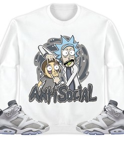 Jordan 6 Cool Grey Unisex Shirt Rick Anti Social, Shirt To Match Sneaker